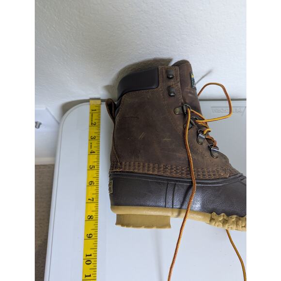 L.L. Bean Gore-Tex Dark Brown Primaloft Liner Leather Duck Rain Boots Women 6M - Picture 15 of 16